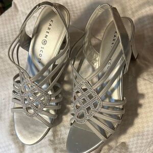 Karen Scott Metallic Strappy Heels